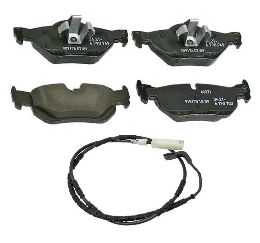 BMW Disc Brake Pad Set - Rear (w/ Sensor)